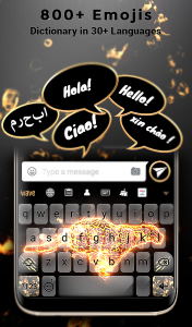 اسکرین شات 3 برنامه Cheetah Fire Keyboard Theme