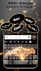 اسکرین شات برنامه Cheetah Fire Keyboard Theme 3