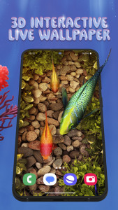 اسکرین شات برنامه 3D Fish Tank Live Wallpaper 1