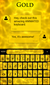 اسکرین شات 3 برنامه Gold Keyboard & Wallpaper