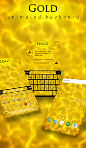 اسکرین شات 1 برنامه Gold Keyboard & Wallpaper