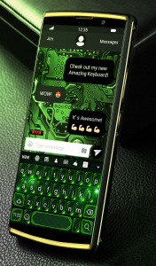 اسکرین شات برنامه Green Light Keyboard Wallpaper 2