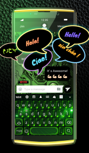 اسکرین شات برنامه Green Light Keyboard Wallpaper 4