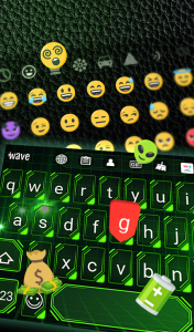 اسکرین شات برنامه Green Light Keyboard Wallpaper 3