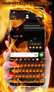 اسکرین شات 1 برنامه Burning Keyboard Wallpaper HD