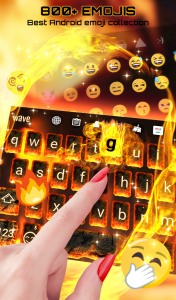 اسکرین شات 2 برنامه Burning Keyboard Wallpaper HD