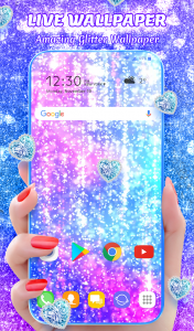 اسکرین شات برنامه Neon Glitter Wallpaper Theme 1