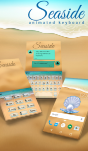 اسکرین شات برنامه Seaside Animated Keyboard + Live Wallpaper 1