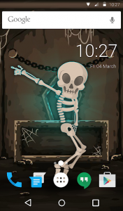 اسکرین شات برنامه Skeleton Dance 3 Keyboard + Live Wallpaper 6