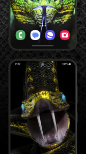 اسکرین شات 4 برنامه Snake Wallpaper HD + Keyboard