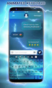 اسکرین شات برنامه Storm Keyboard Live Wallpaper 1