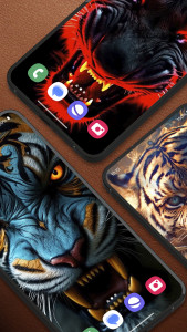 اسکرین شات برنامه Roaring Tiger Live Wallpaper 5