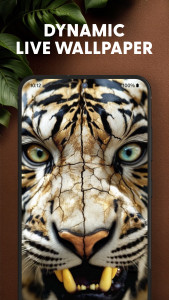 اسکرین شات برنامه Roaring Tiger Live Wallpaper 1