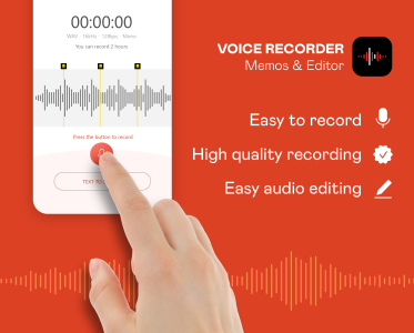 اسکرین شات 1 برنامه Voice Recorder: Memos & Editor