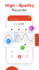 اسکرین شات 2 برنامه Voice Recorder: Memos & Editor