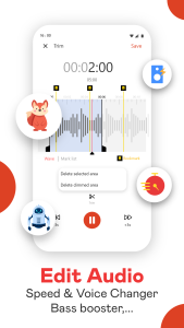 اسکرین شات 3 برنامه Voice Recorder: Memos & Editor