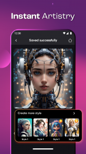 اسکرین شات 4 برنامه Wavy: Photo Editor & AI Art