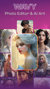 اسکرین شات 1 برنامه Wavy: Photo Editor & AI Art