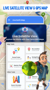 اسکرین شات برنامه Live Satellite View & GPS Map 1