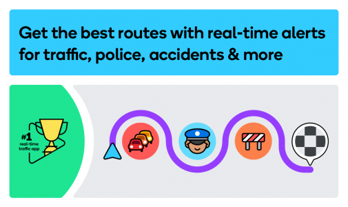 اسکرین شات برنامه Waze Navigation & Live Traffic 1