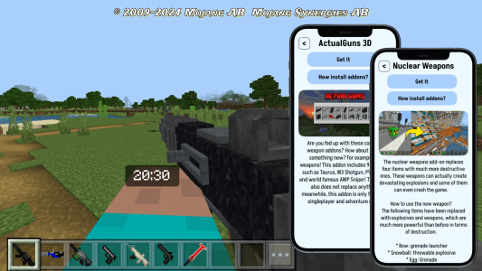 اسکرین شات برنامه Guns for minecraft 2