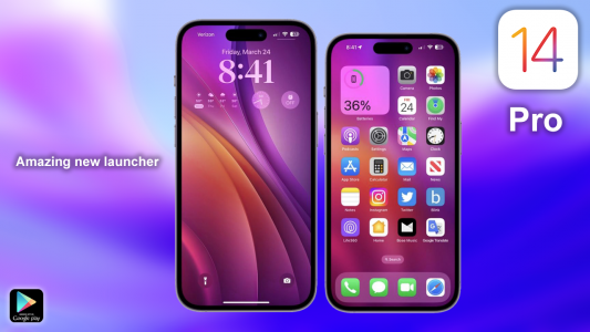 اسکرین شات 3 برنامه Launcher For iPhone 14 Pro iOS