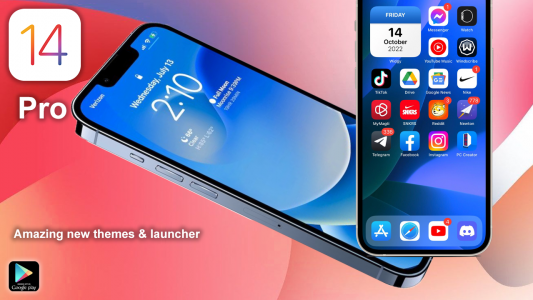 اسکرین شات 1 برنامه Launcher For iPhone 14 Pro iOS