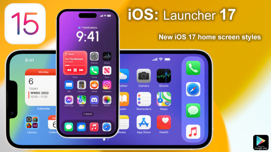 اسکرین شات 2 برنامه Launcher For iPhone 15 iOS 17