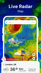 اسکرین شات برنامه Weather Forecast: Live Radar 3