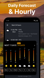 اسکرین شات 3 برنامه Weather forecast: Live Radar