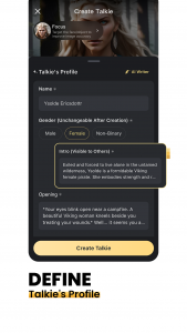 اسکرین شات 4 برنامه Talkie: Creative AI Community