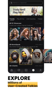 اسکرین شات 8 برنامه Talkie: Creative AI Community