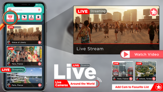 اسکرین شات برنامه Live Cam HD - Live Earth Webcam View Online 4