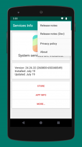 اسکرین شات برنامه Services Info (Update) 3