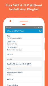 اسکرین شات برنامه Webgenie SWF & Flash Player 2