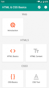 اسکرین شات برنامه HTML & CSS Basics 1