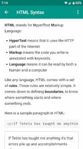 اسکرین شات برنامه HTML & CSS Basics 3