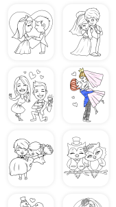 اسکرین شات 6 برنامه Glitter Wedding Coloring Games