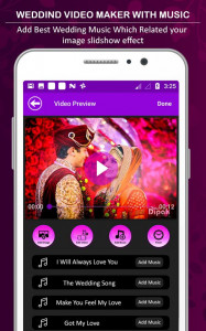 اسکرین شات برنامه Wedding Video Maker With Music 6