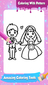اسکرین شات برنامه Wedding Glitter Coloring Pages & FireWorks 5