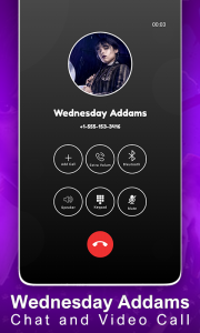 اسکرین شات برنامه Wednesday Addams Video Call 4