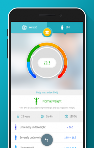 اسکرین شات برنامه Weight tracker, BMI Calculator 2