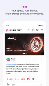 اسکرین شات برنامه WEMIX PLAY 3