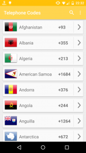 اسکرین شات 1 برنامه Phone Codes of the World