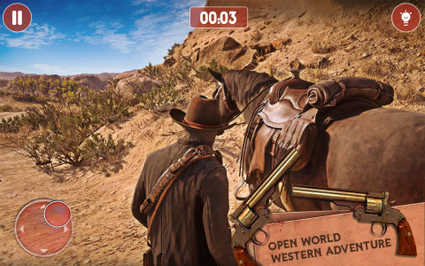 اسکرین شات برنامه West cowboy games horse riding 1