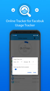 اسکرین شات برنامه Online Tracker for Facebuk - Online usage tracker 3