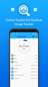 اسکرین شات برنامه Online Tracker for Facebuk - Online usage tracker 1