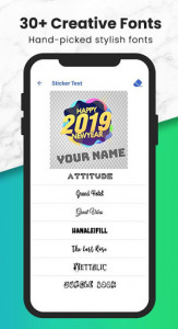 اسکرین شات برنامه Fancy Text + Sticker Maker (WAStickerApps) 6