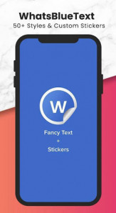اسکرین شات برنامه Fancy Text + Sticker Maker (WAStickerApps) 1