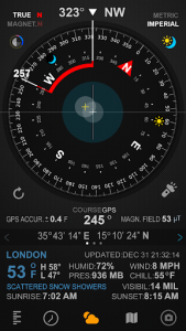 اسکرین شات برنامه Compass 54 (All-in-One GPS,Weather,Map and Camera) 4